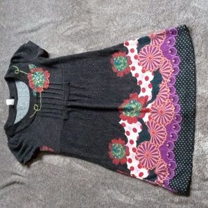 KLD Signature floral print applique dress